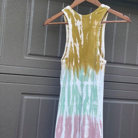 Young Fabulous & Broke Tie Dye Ribbed Midi Dress Small Sleeveless - Picture 8 of 13